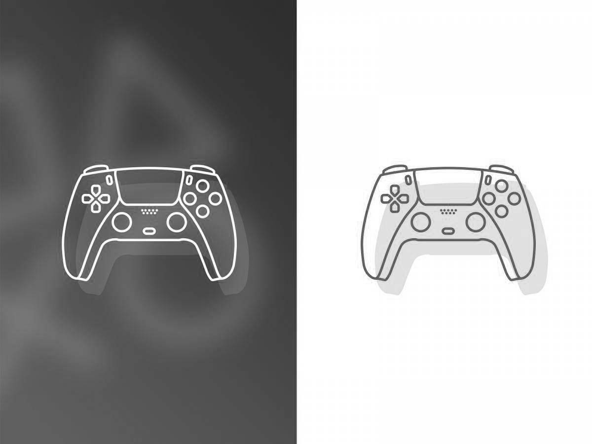 Раскраска Игривая страница раскраски ps5