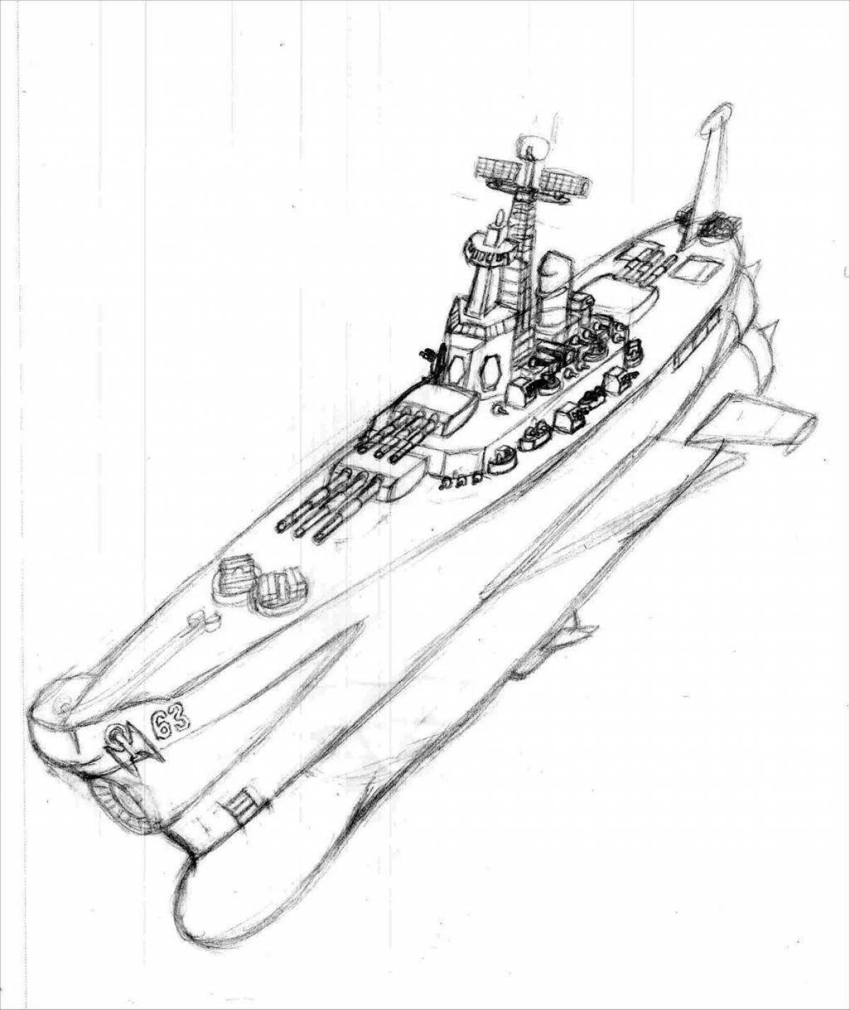 Раскраска линкор - 68 фото