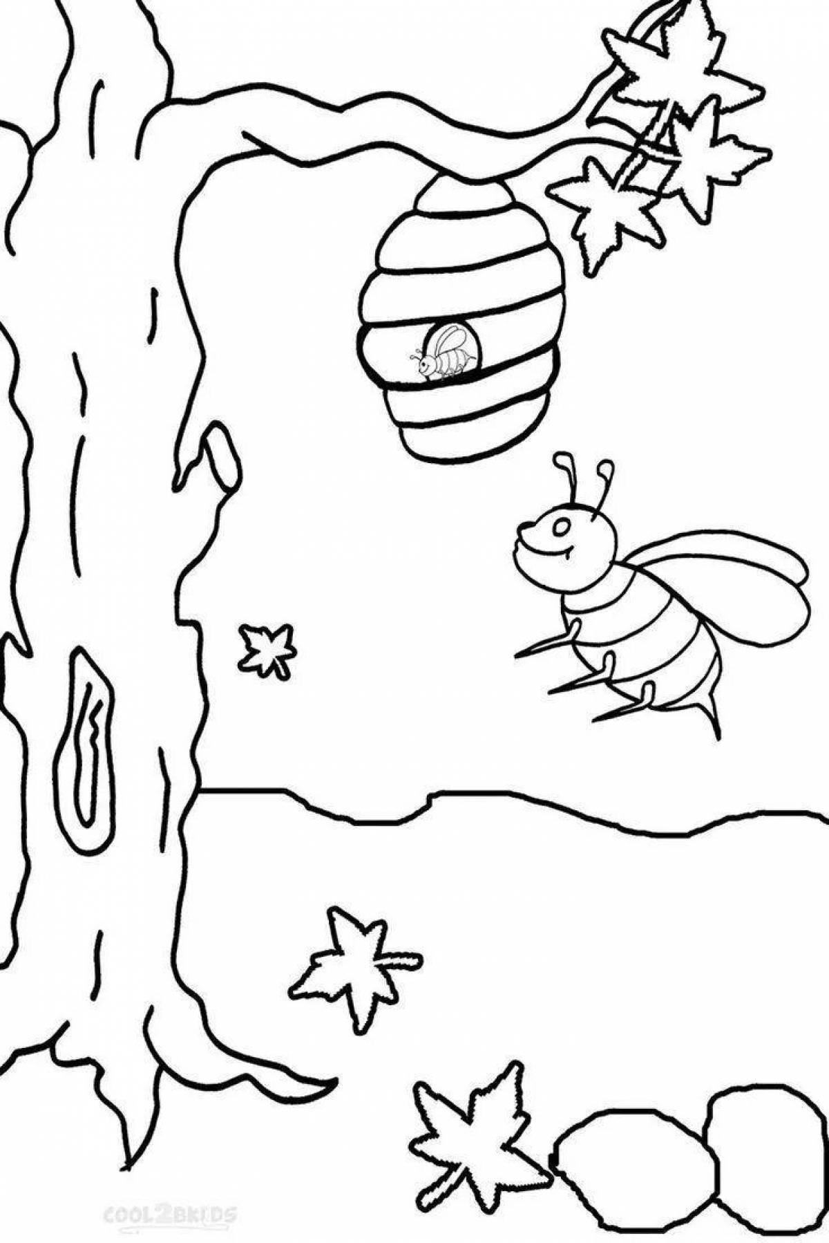 Coloring book wonderful beekeeper