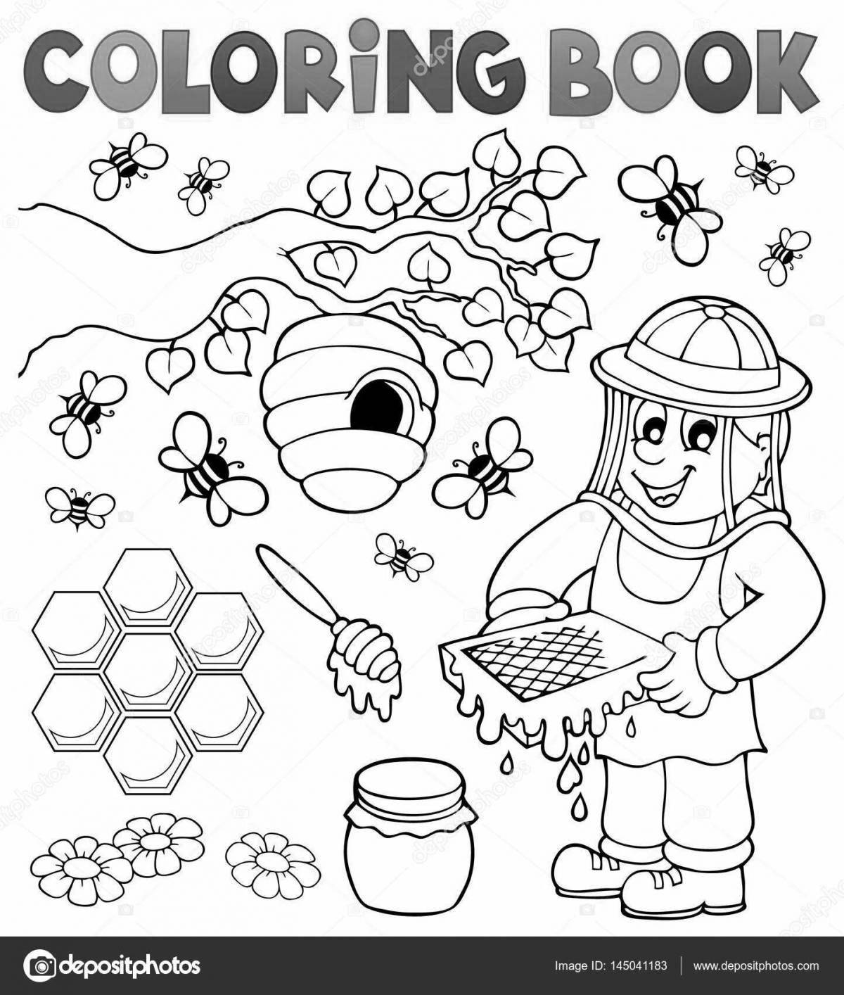 Coloring book brave beekeeper