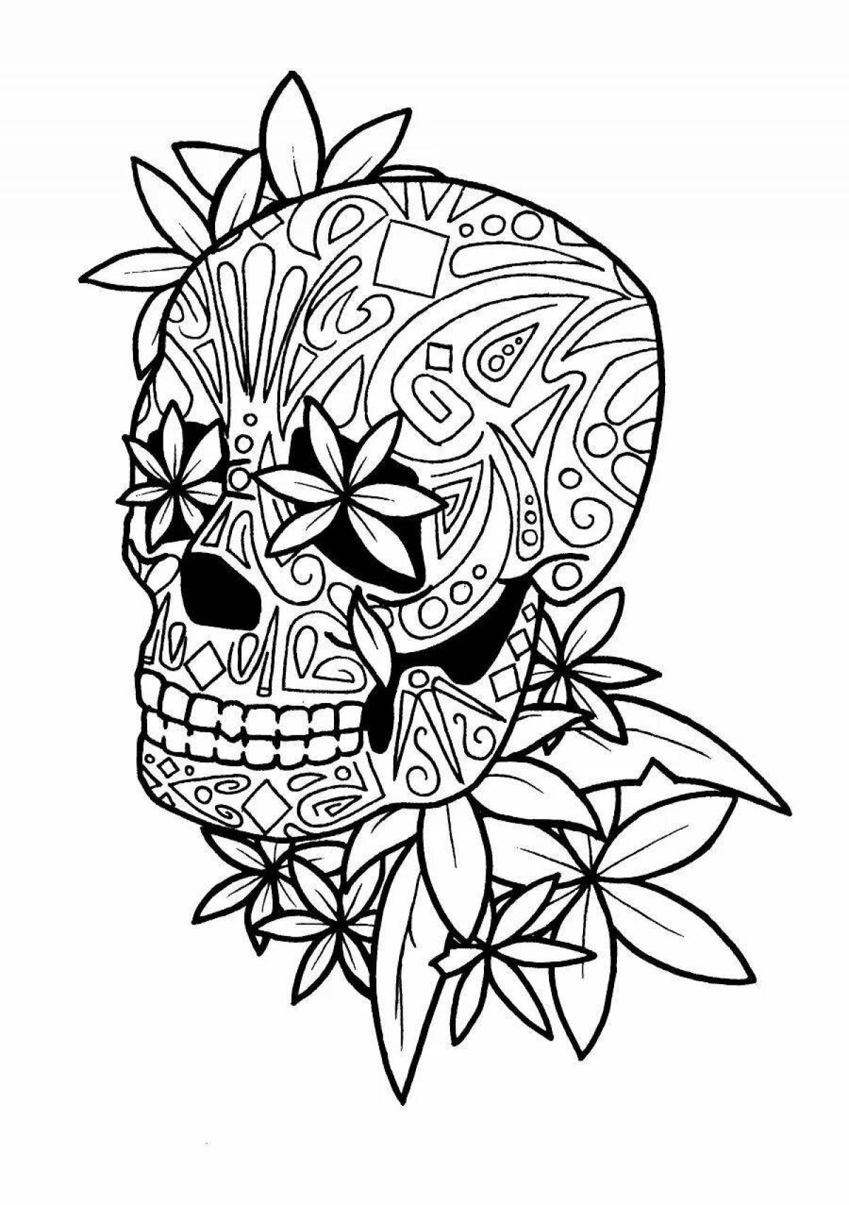 Intricate tattoo coloring pages