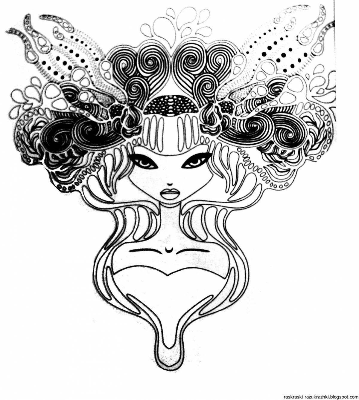 Tattoo art coloring pages