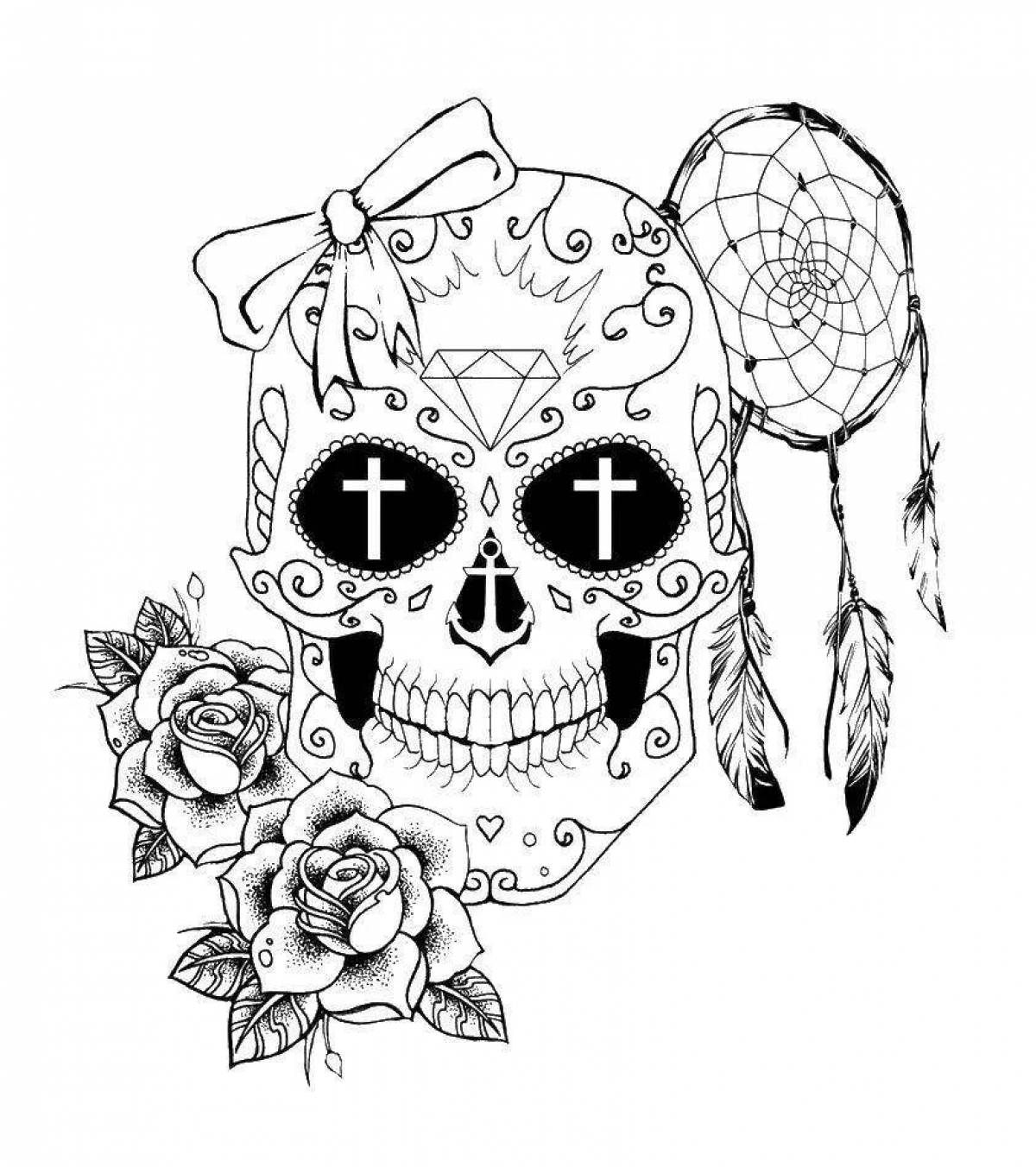 Adorable tattoo coloring pages