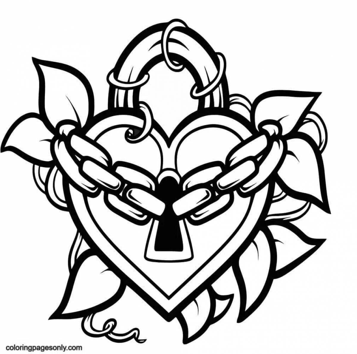 Fascinating tattoo coloring pages
