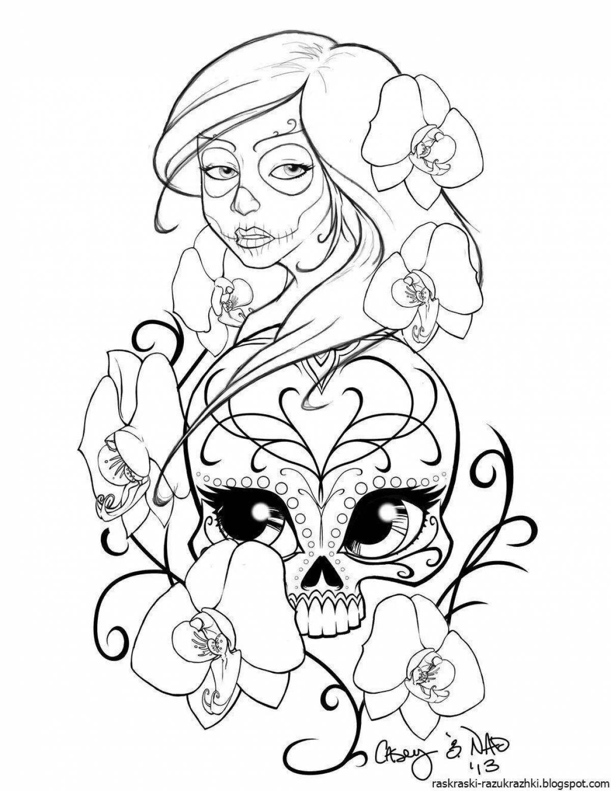 Great tattoo coloring pages