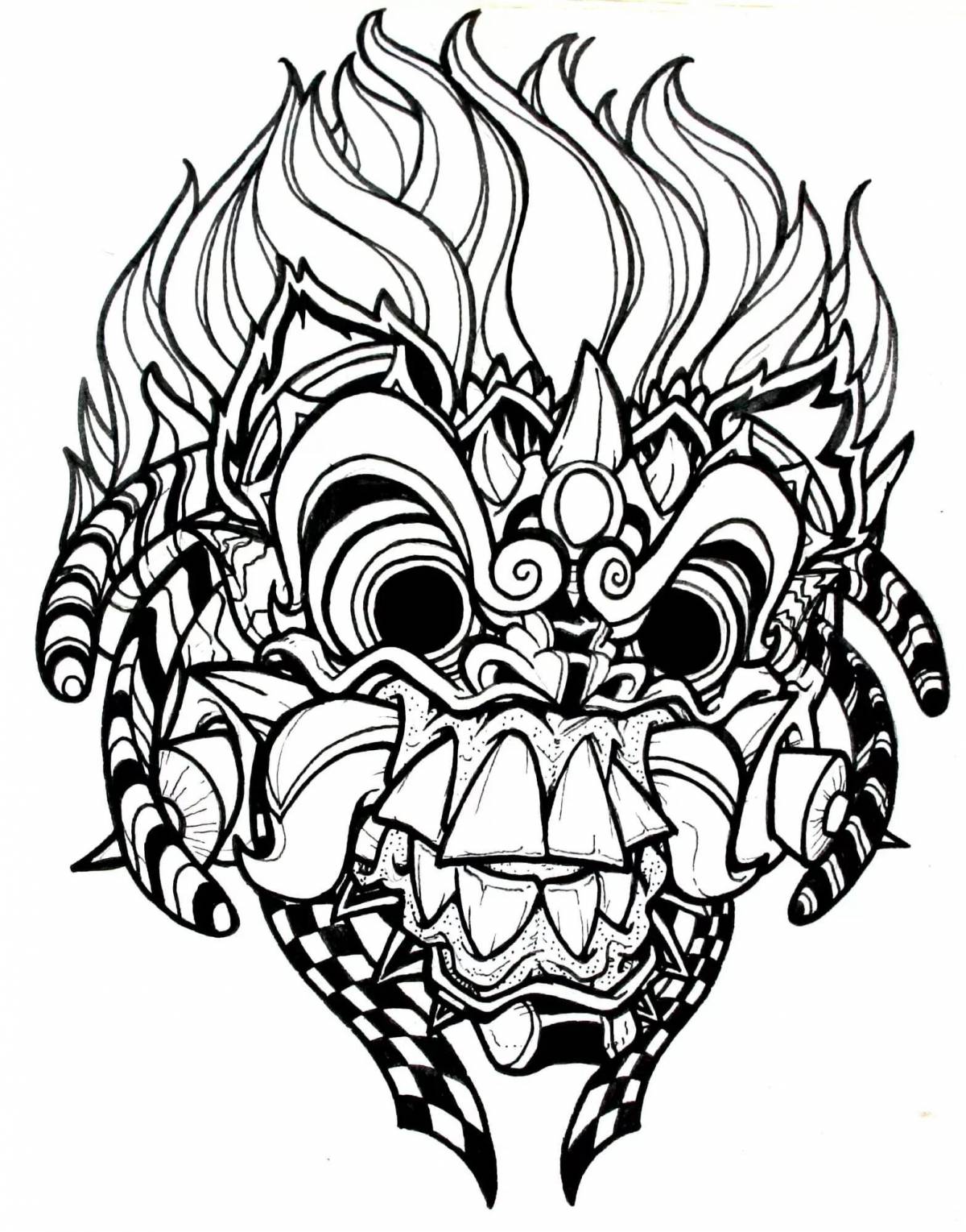 Wonderful tattoo coloring pages