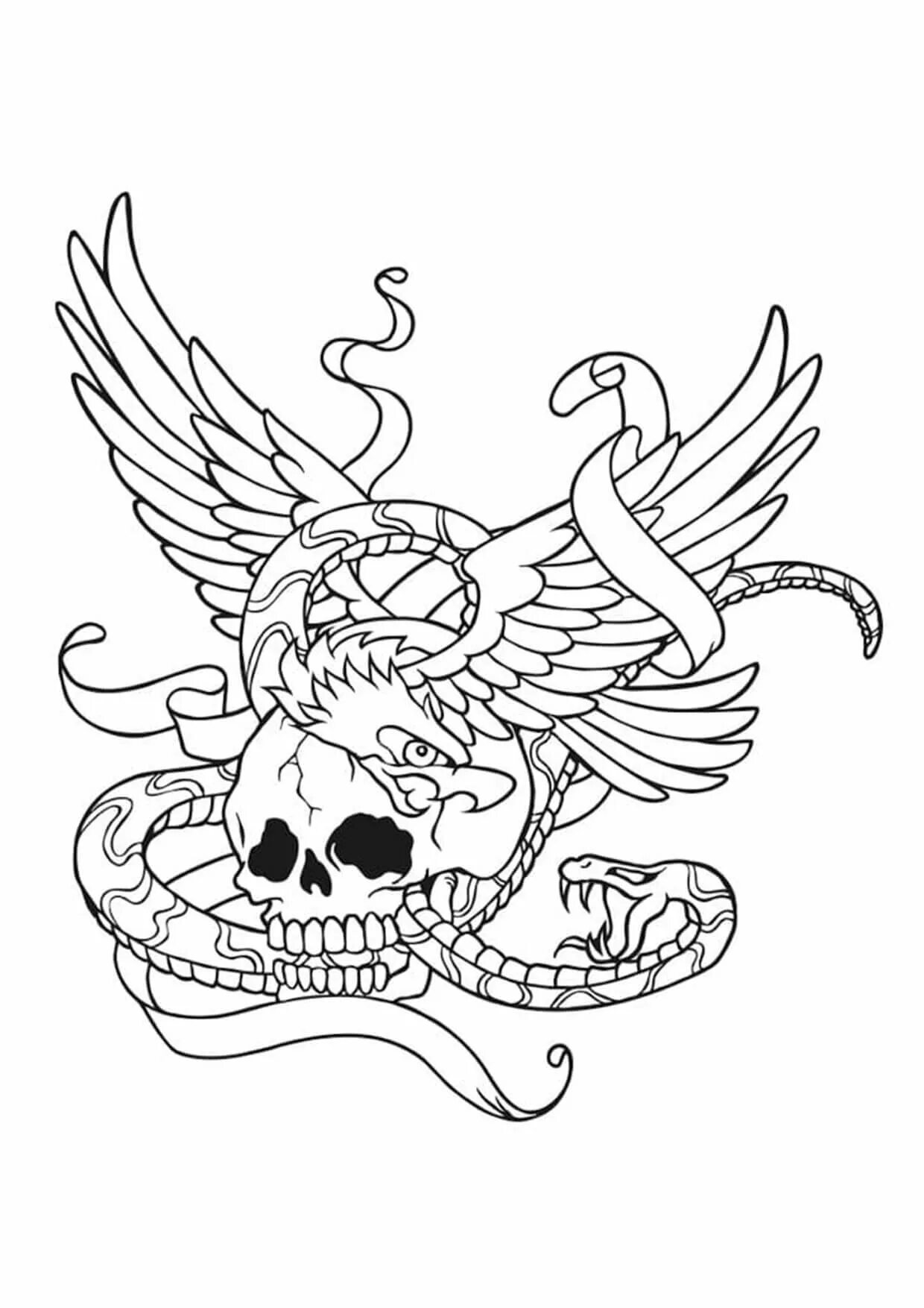 Dazzling tattoo coloring pages