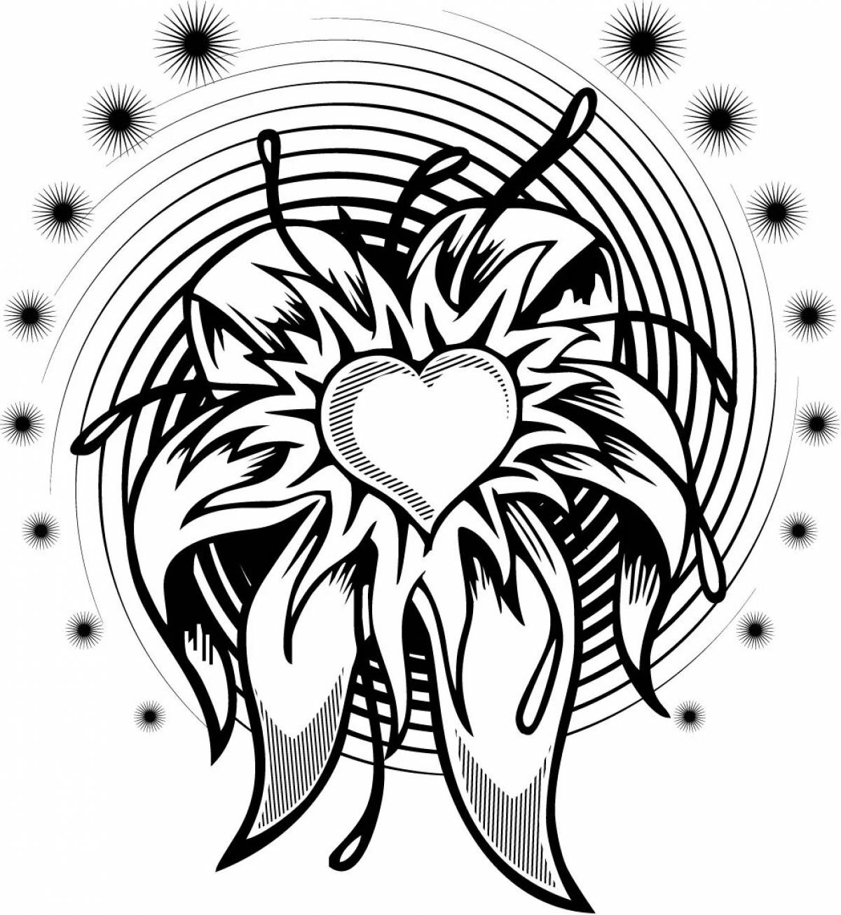 Perfect tattoos for coloring pages
