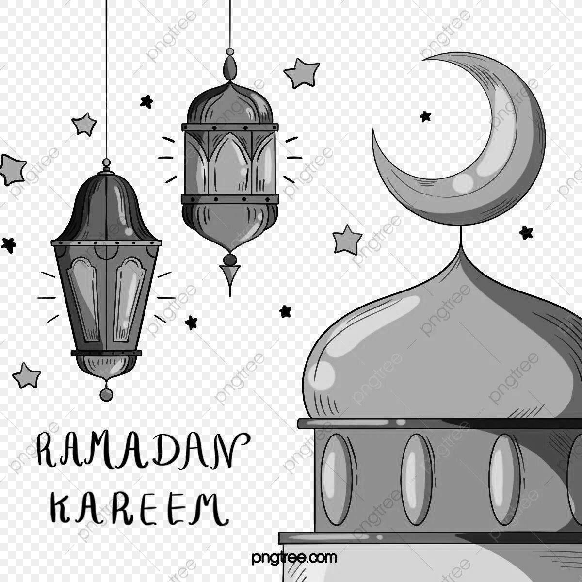 Увлекательная раскраска рамадан