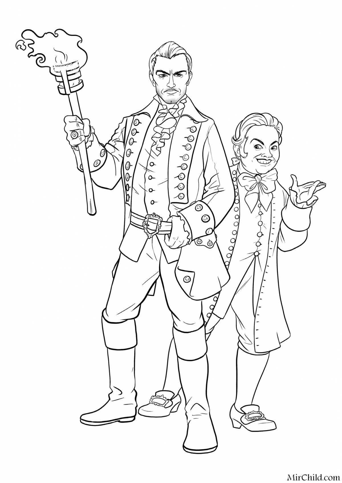 Charming gaston coloring book