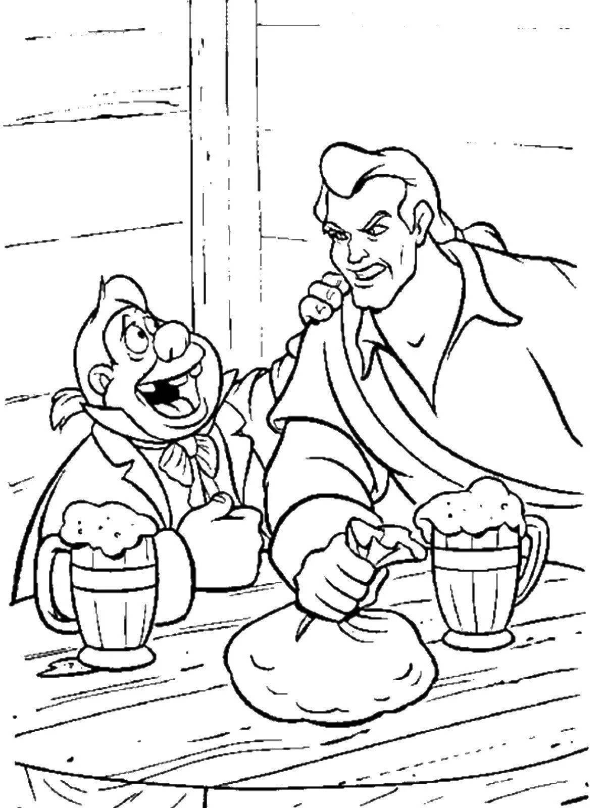 Gaston relaxing coloring book