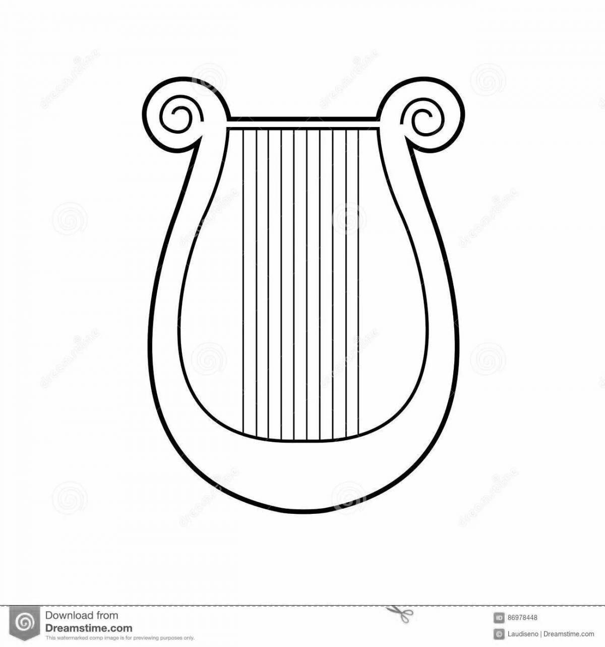 Великолепная раскраска лира