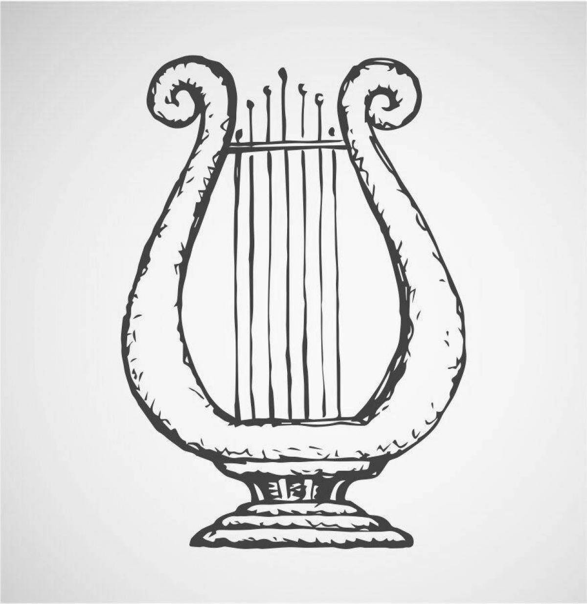 Awesome coloring lyre