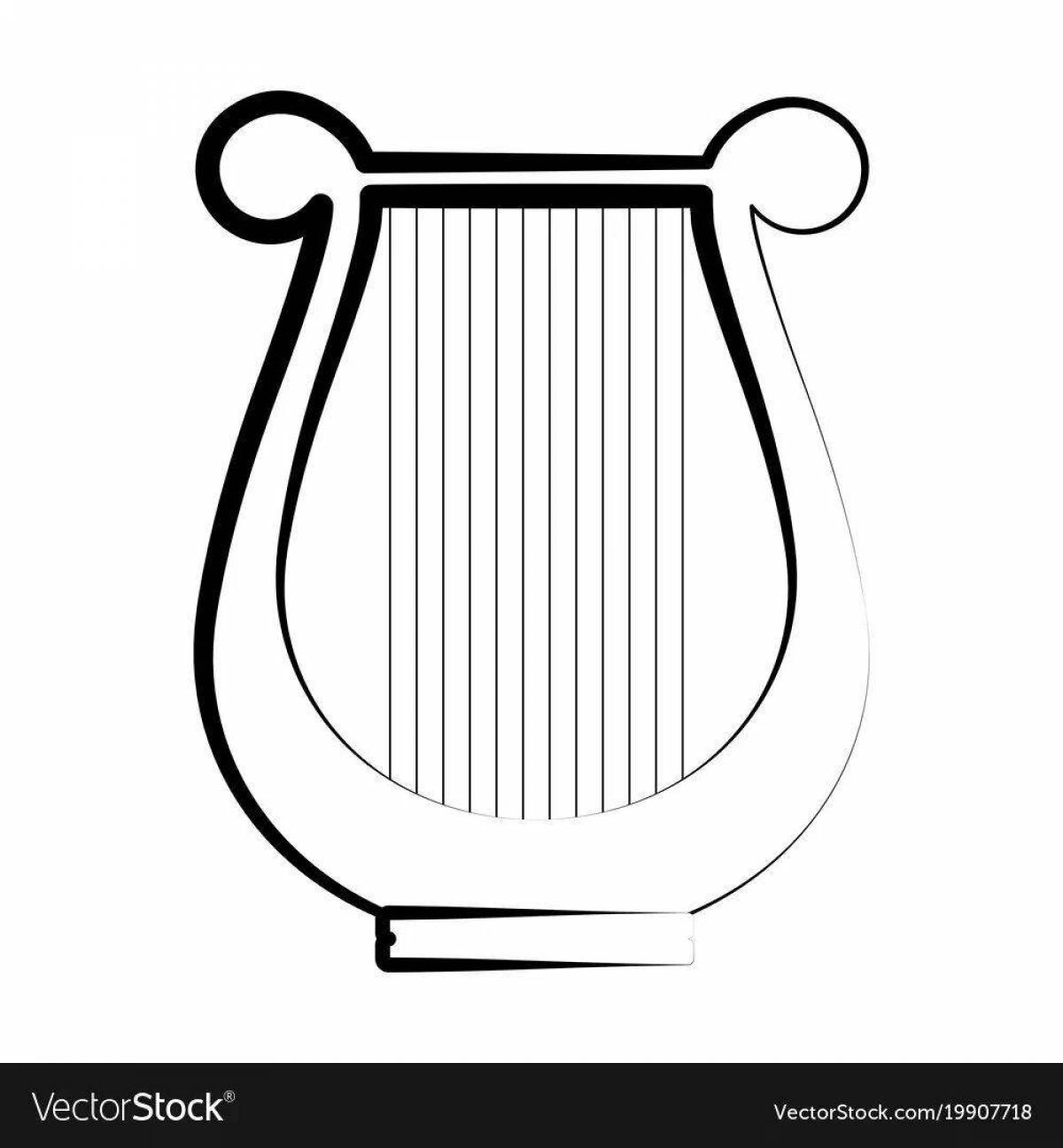 Coloring page dazzling lyre
