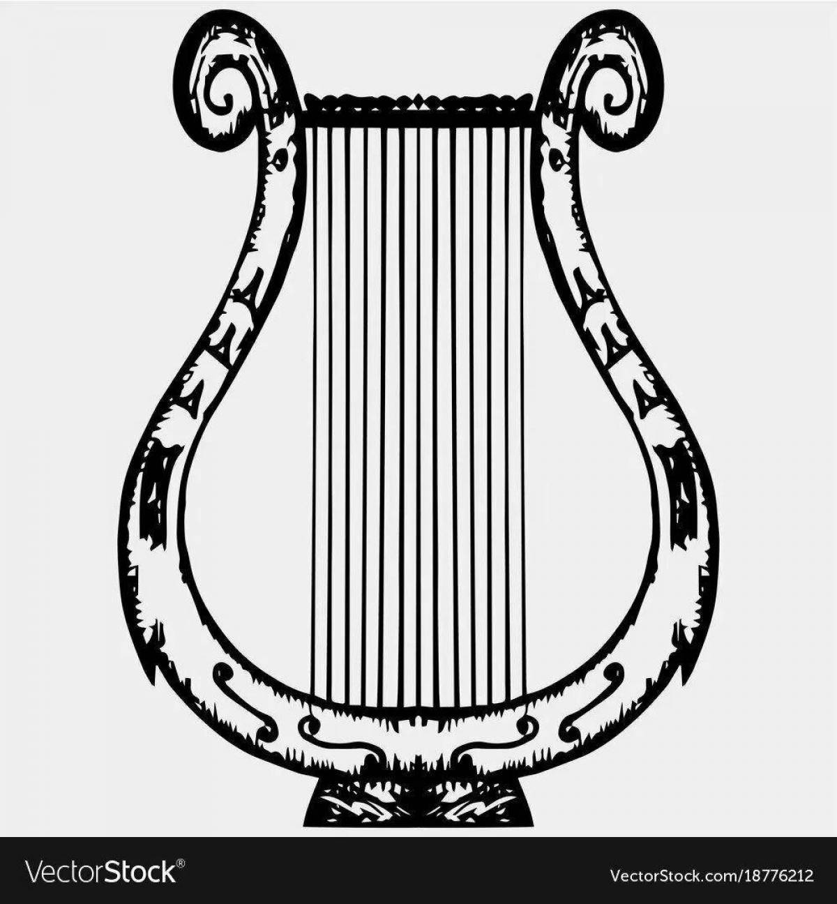 Раскраска прекрасная лира