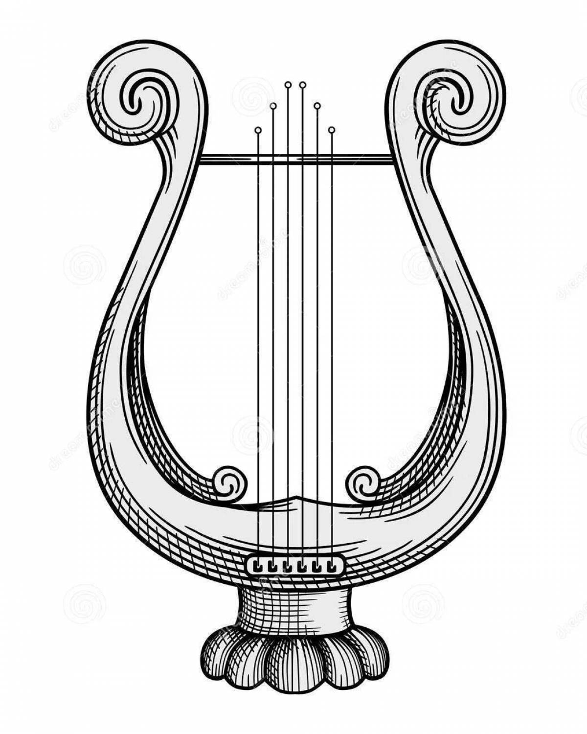 Причудливая раскраска лира