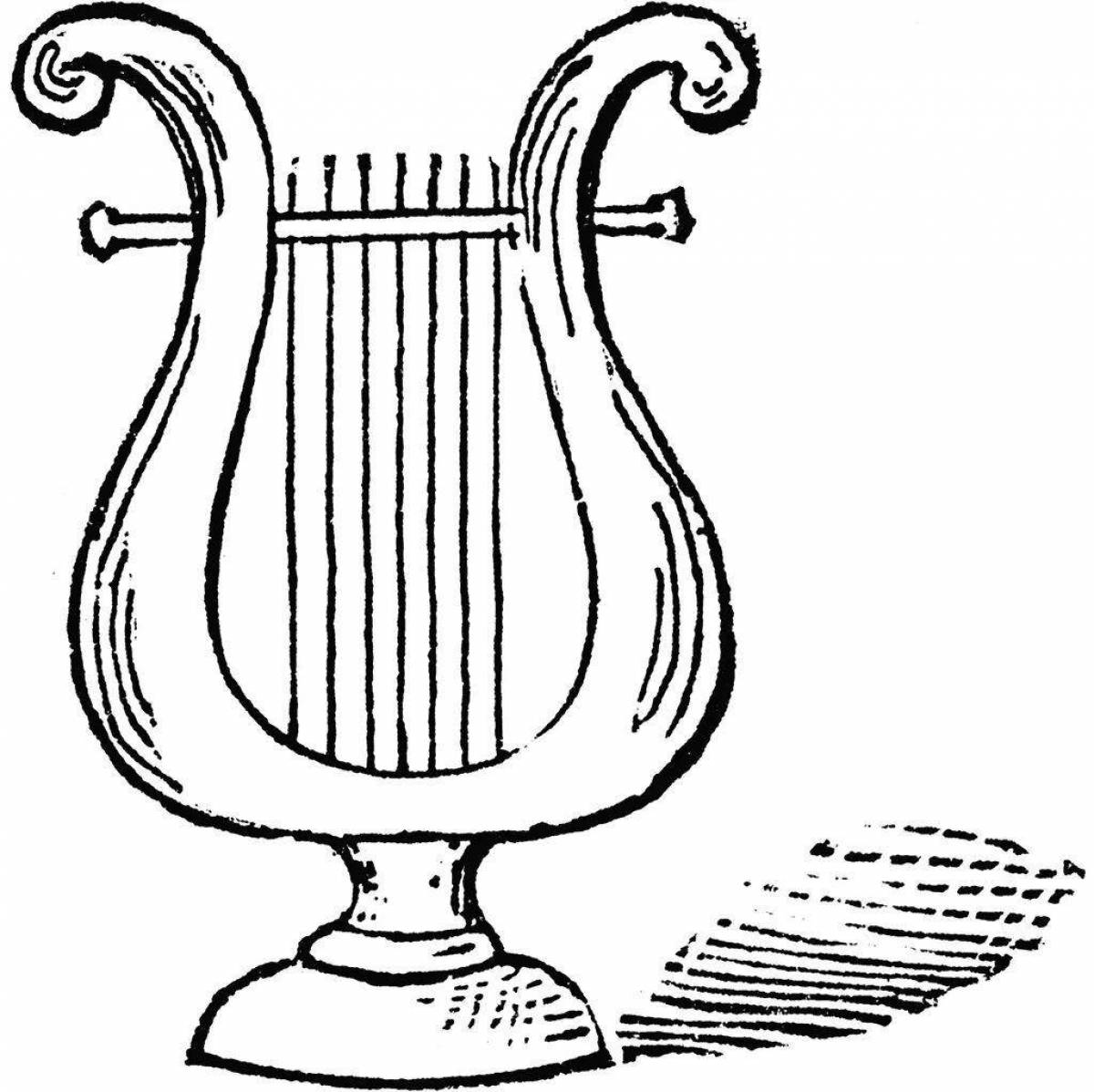 Coloring page magic lyre