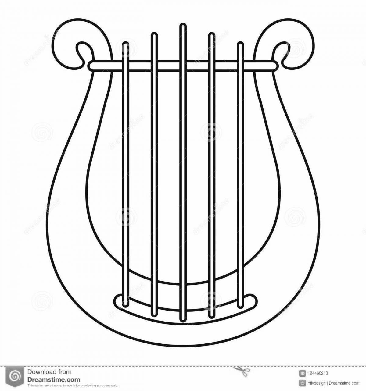 Мистическая лира раскраска