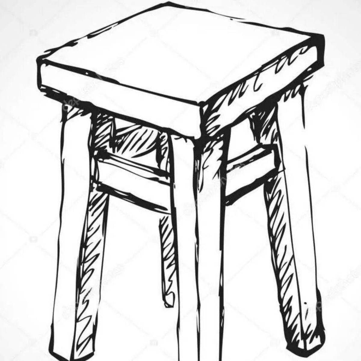Exciting chair coloring page