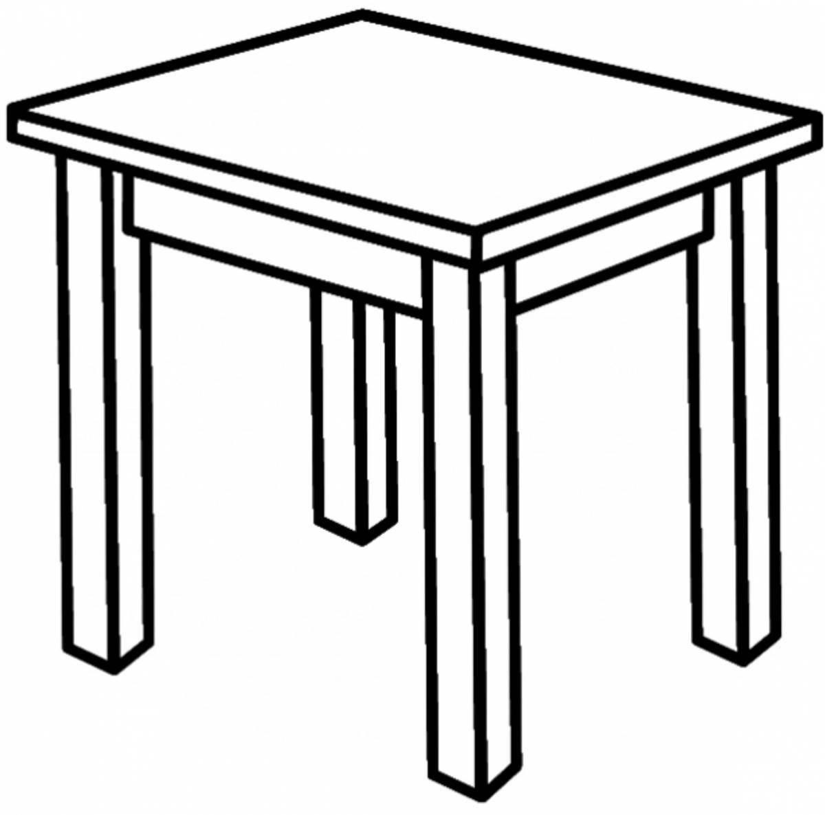 Charming stool coloring page