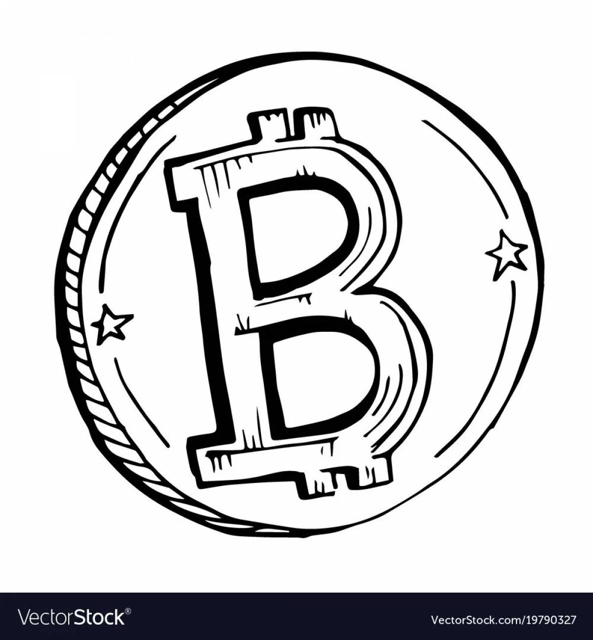 Как нарисовать биткоин карандашом