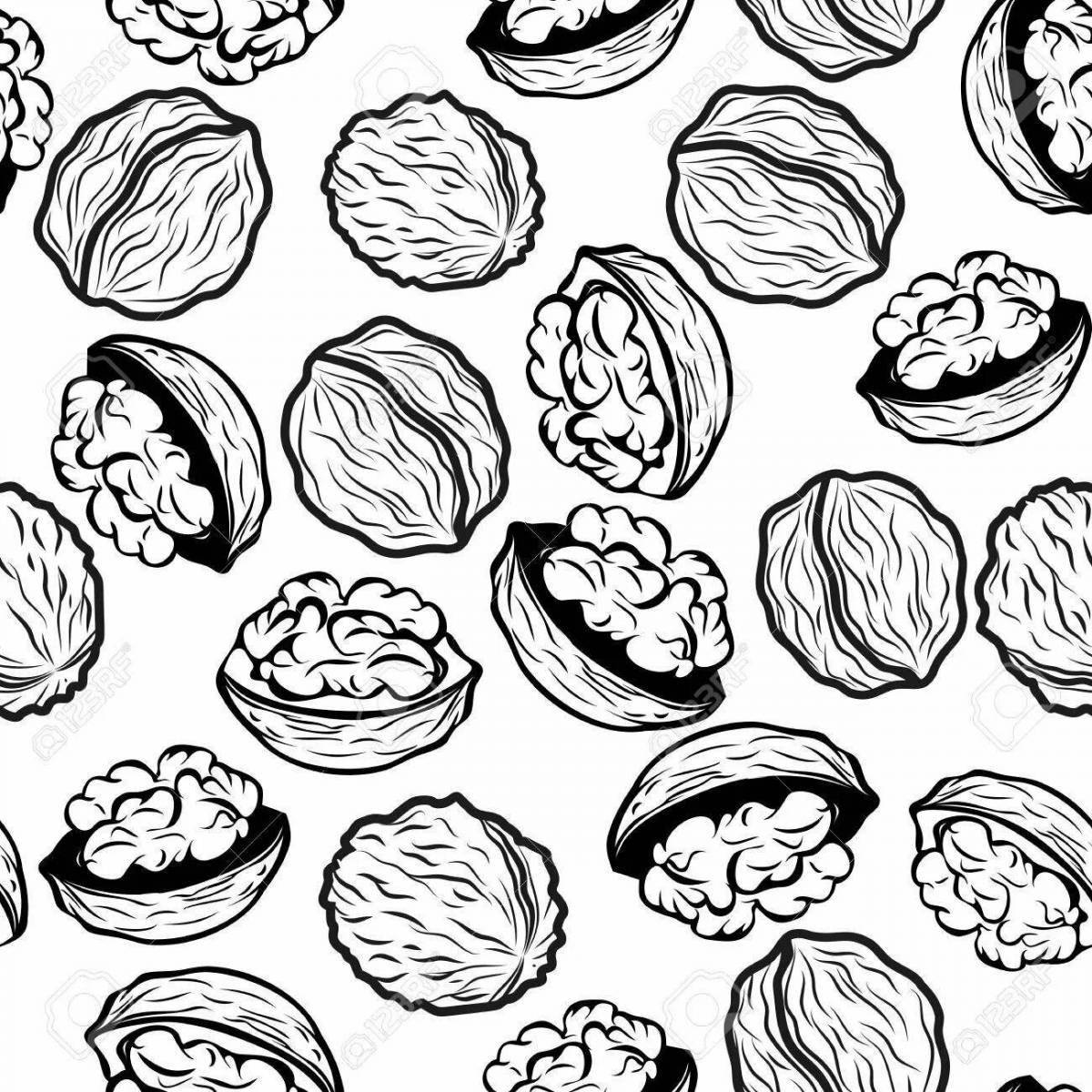 Luminous dried fruit coloring page