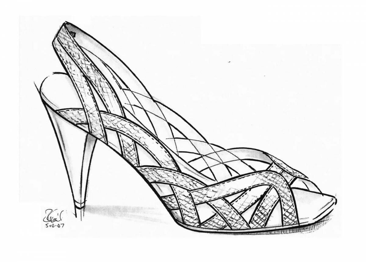 Coloring page dazzling sandals