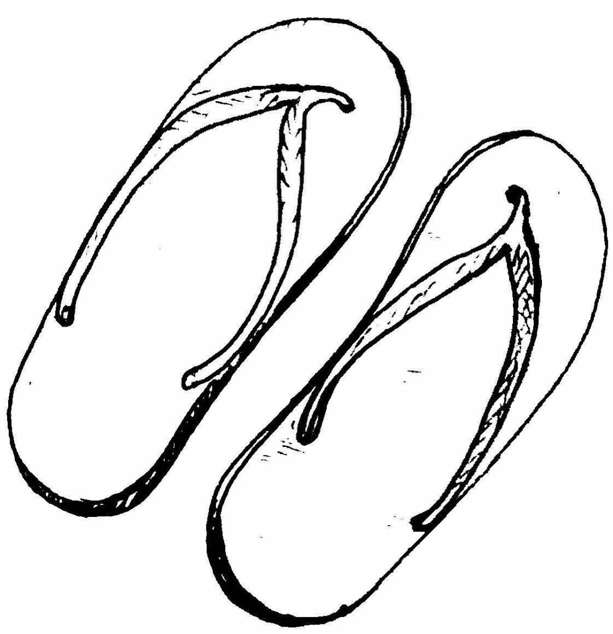 Coloring page enchanting sandals