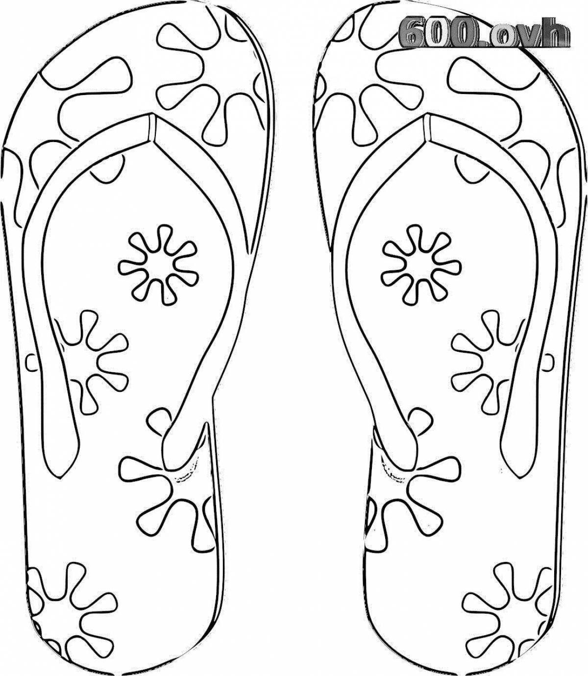 Magic sandals coloring page