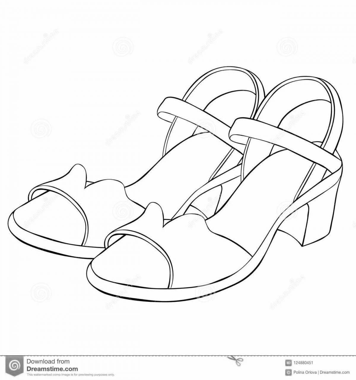 Mystic sandals coloring page