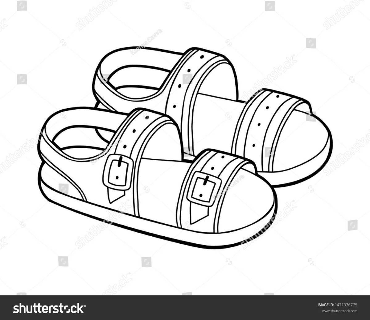 Consolation sandals coloring page