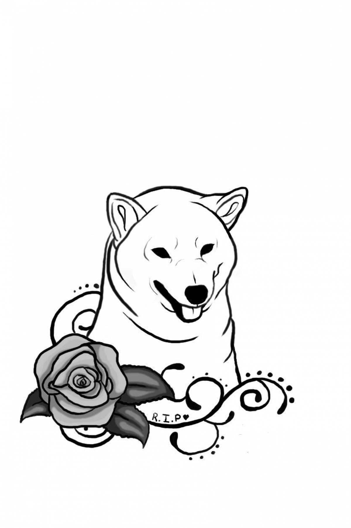 Hachiko humorous coloring book