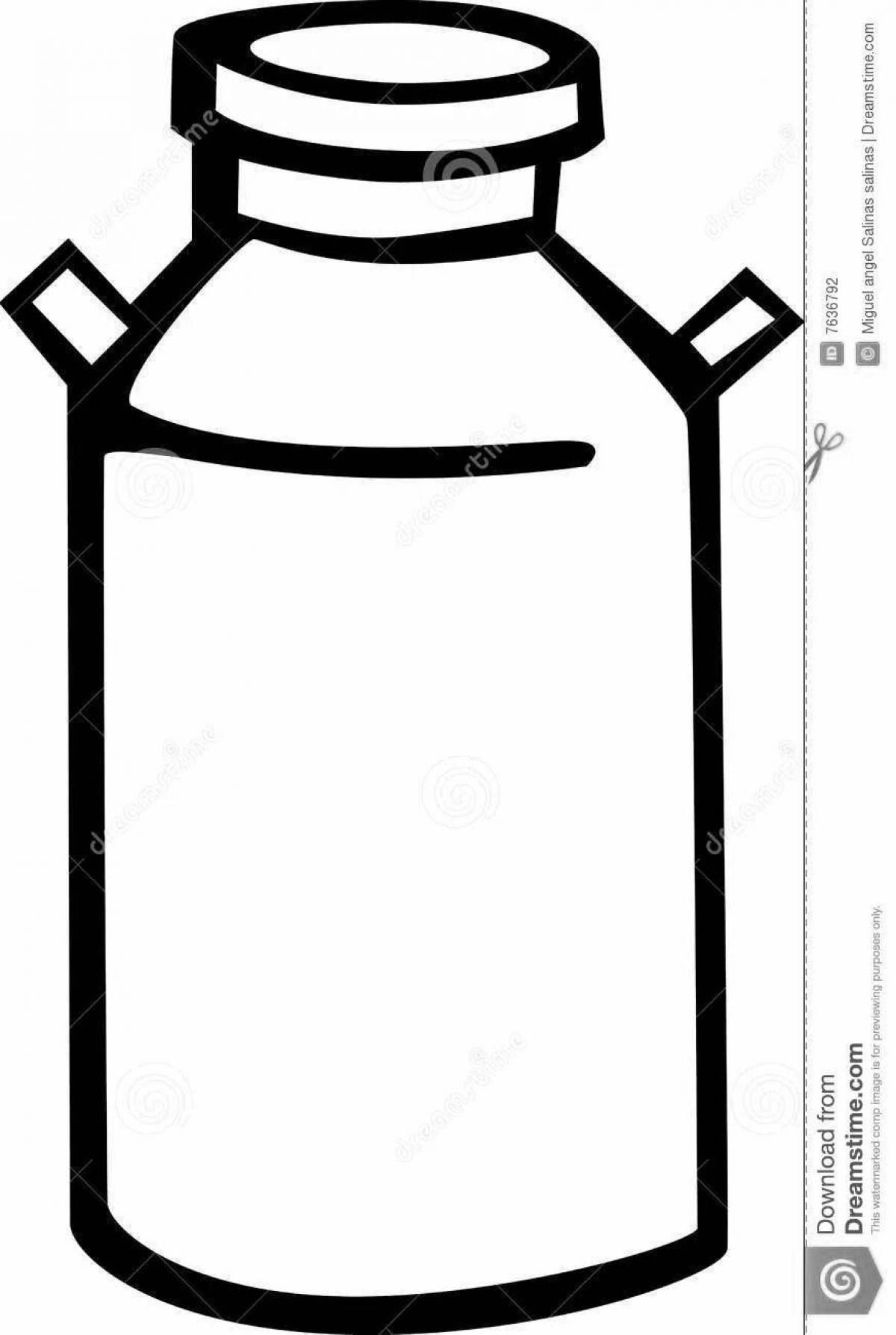 Playful jar coloring page