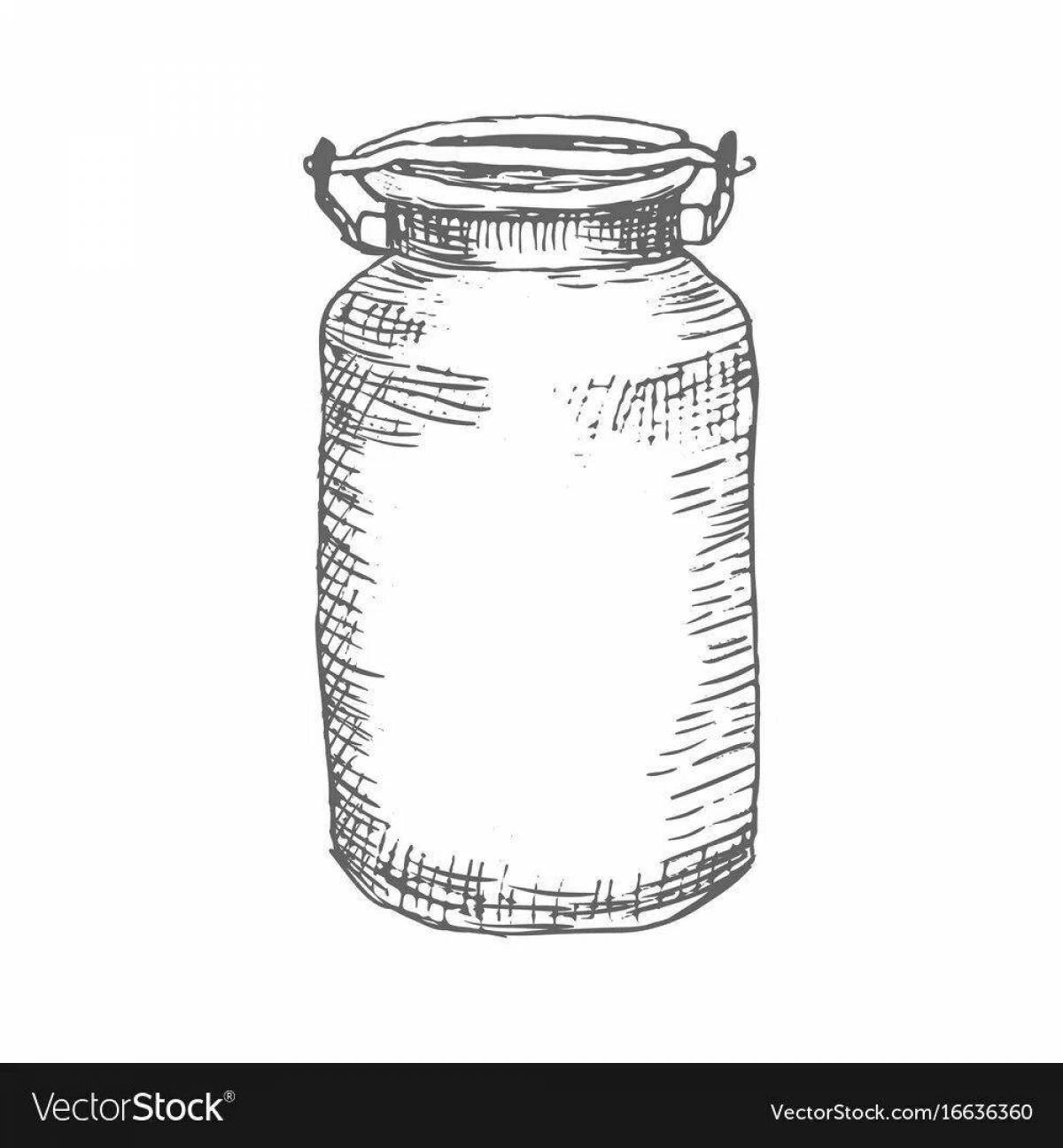 Coloring book gorgeous jar