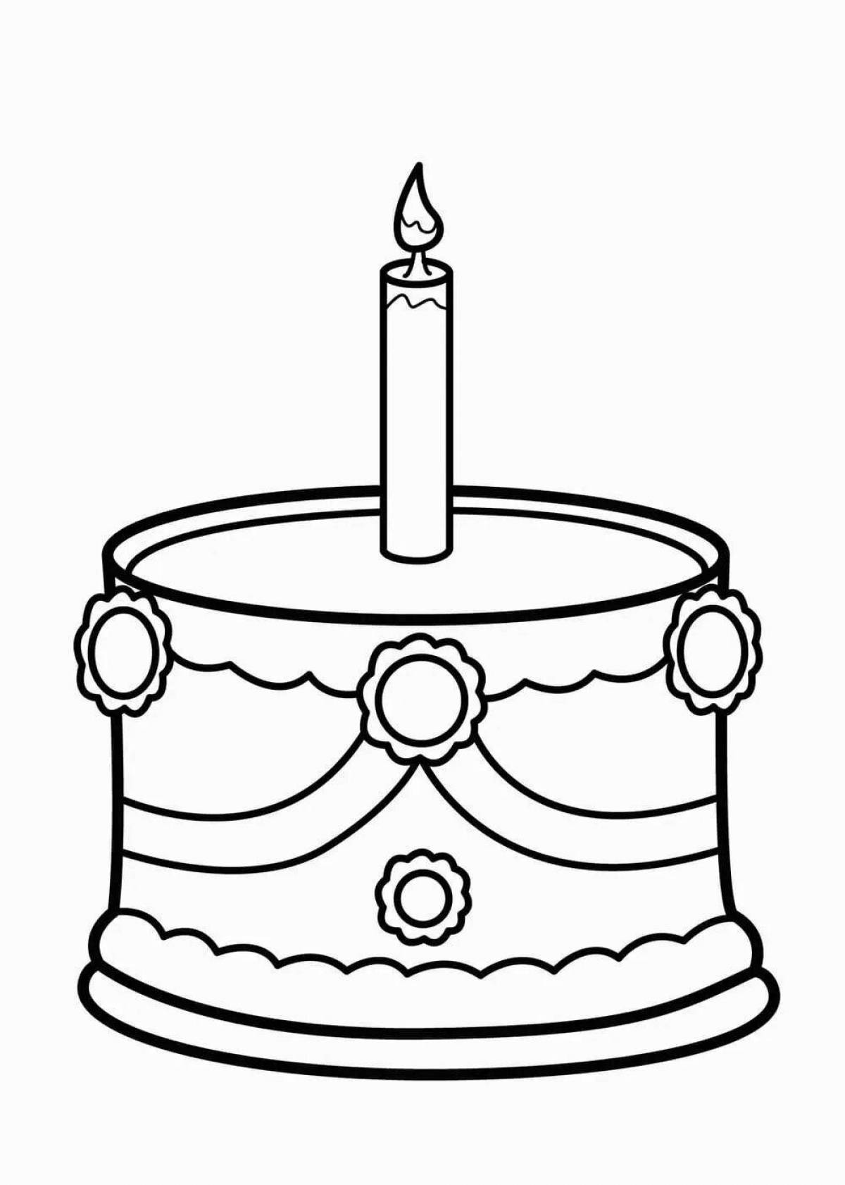 Decorated cake coloring book