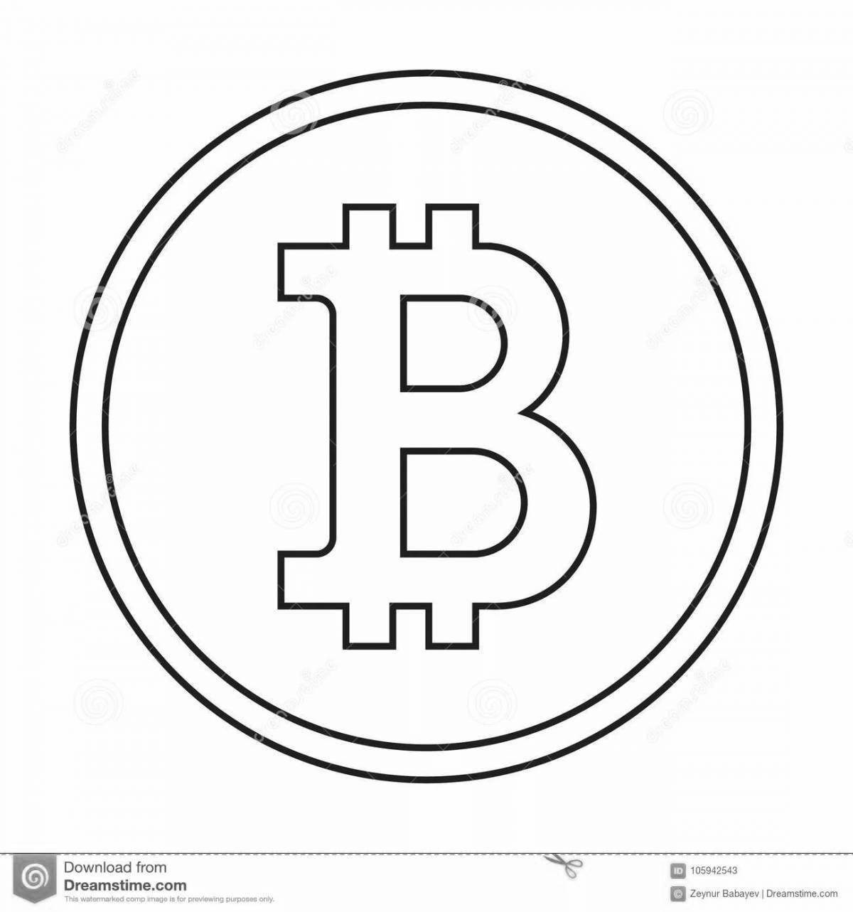 Bitcoin fun coloring page