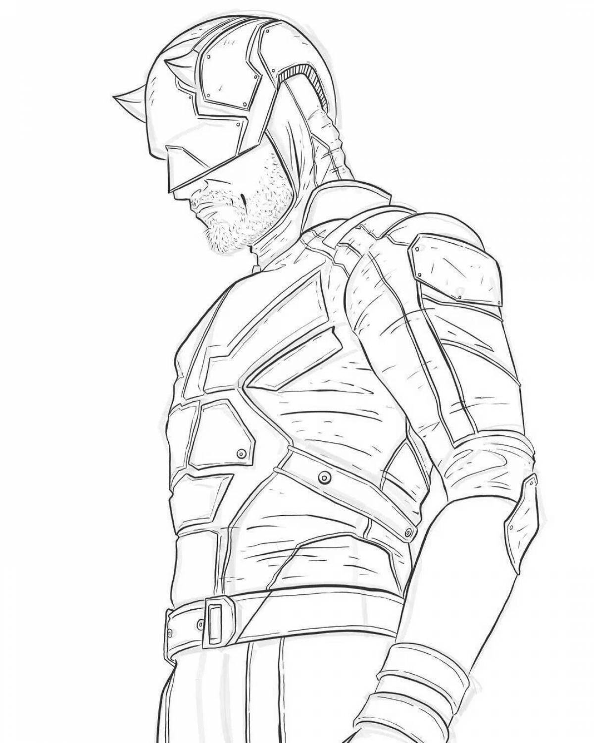 Daredevil Coloring Page - Bold