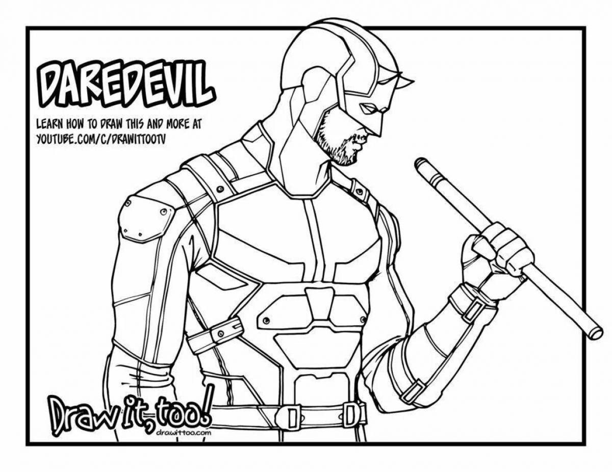 Coloring book daredevil - dazzling