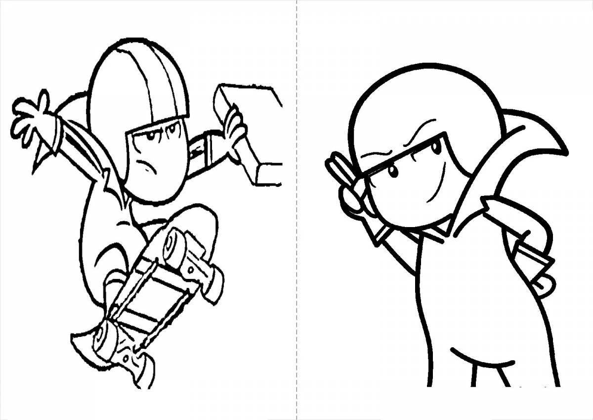 Coloring Daredevil - bright