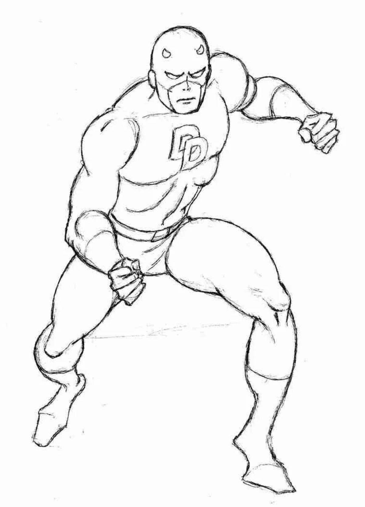 Daredevil coloring page - colorfully bold