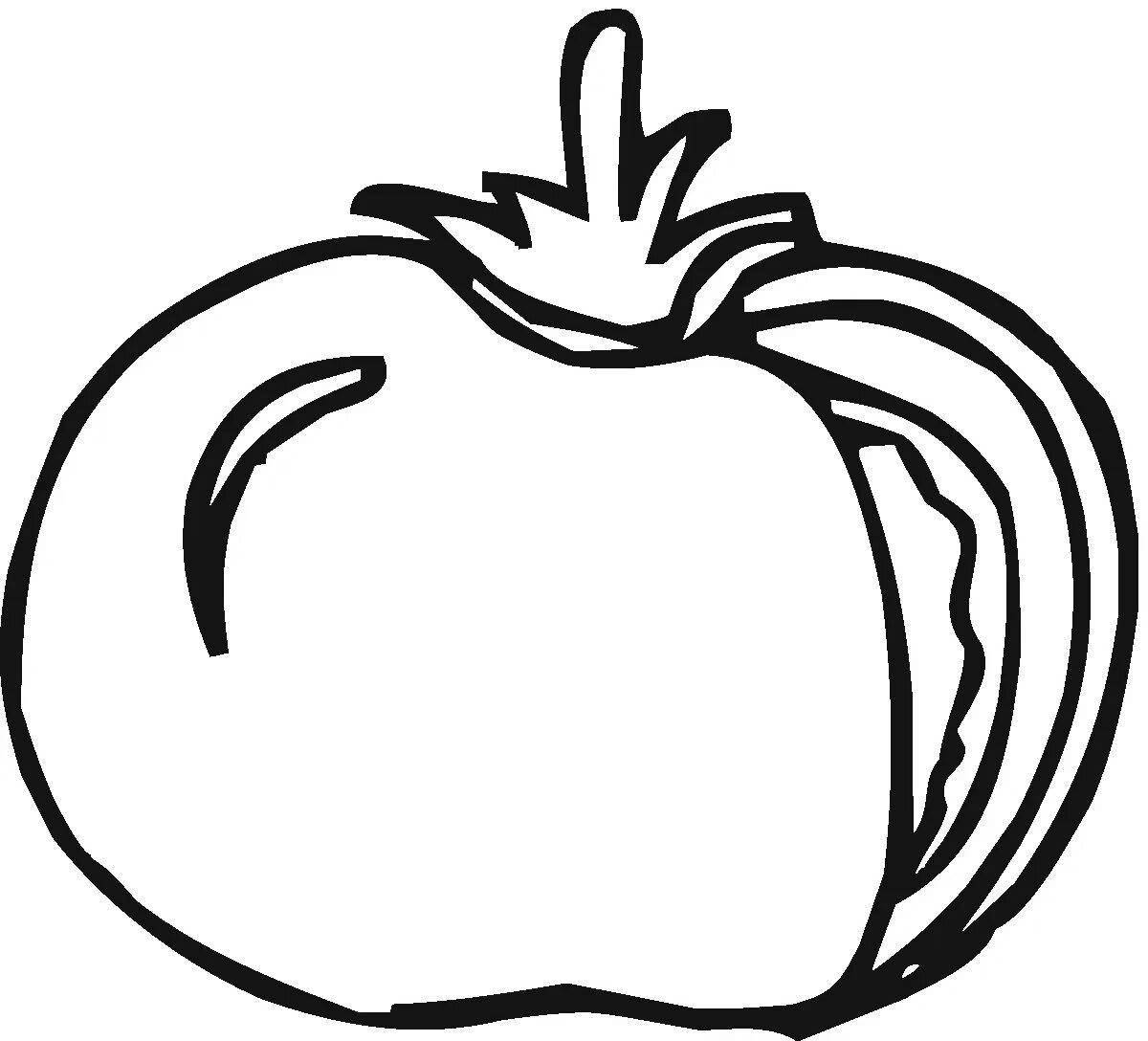 Live tomato coloring page
