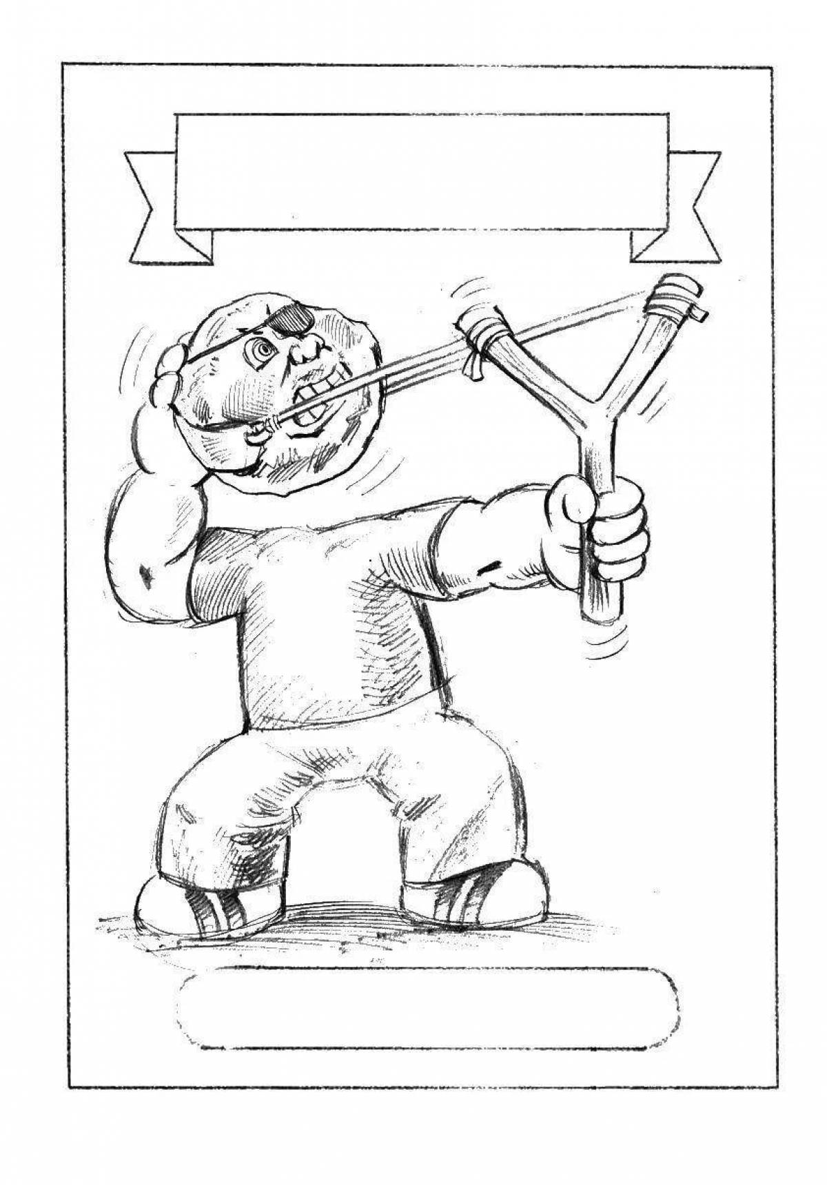 Coloring page charming slingshot