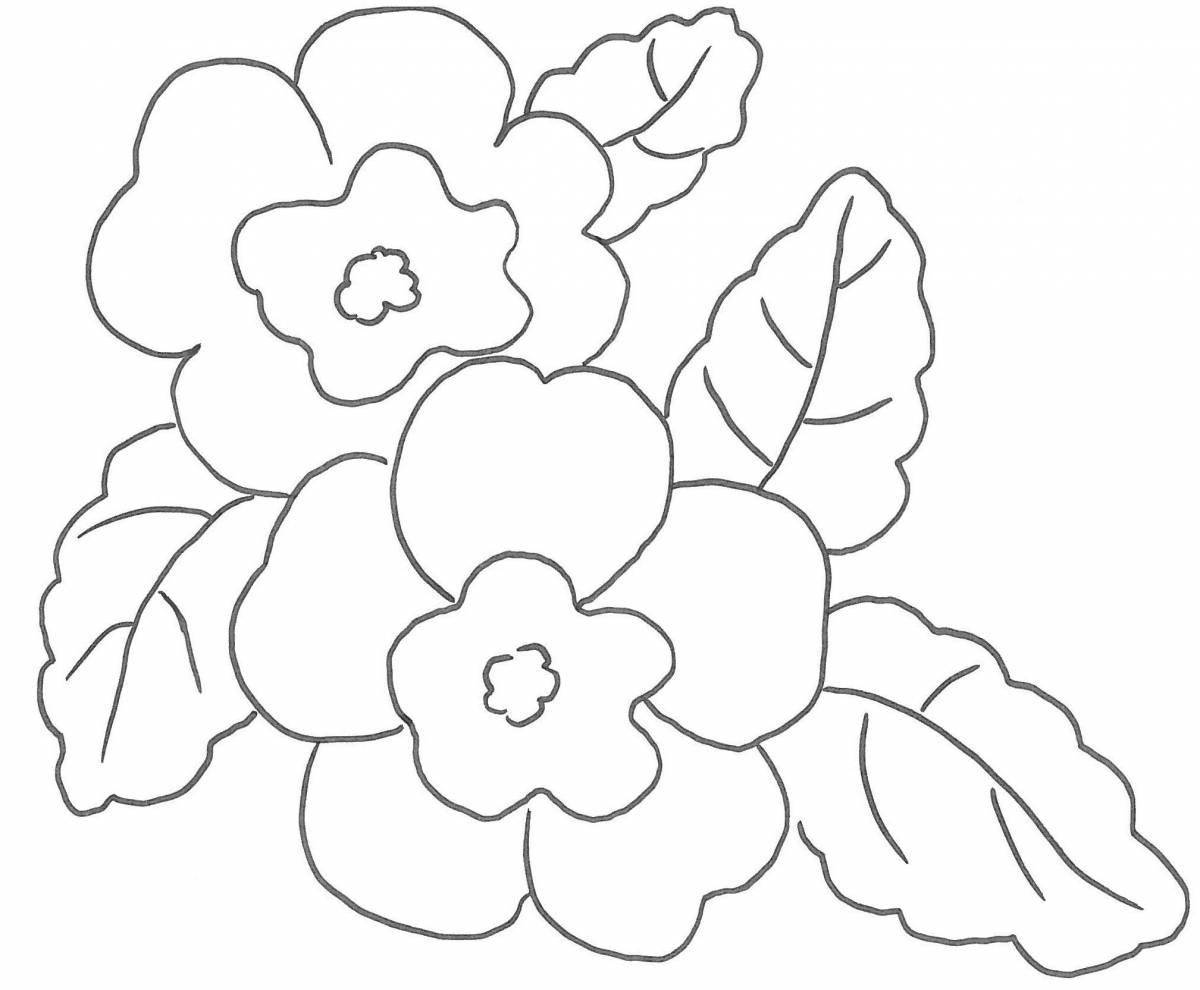 Magic primrose coloring page