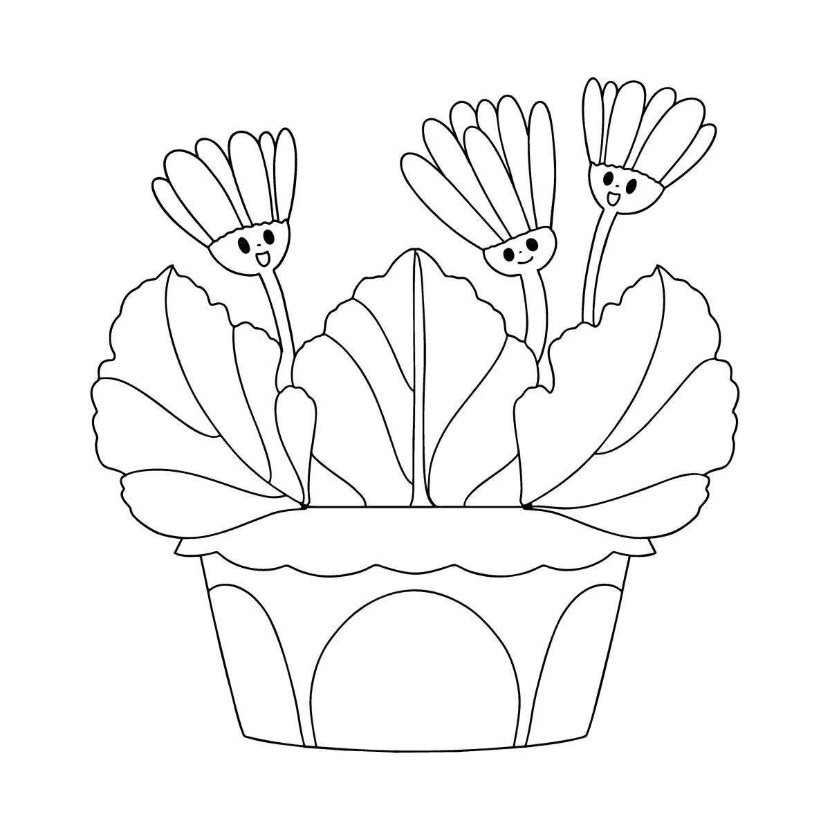 Calm primrose coloring page