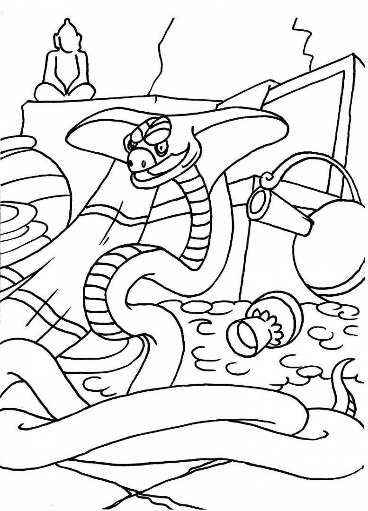 Kaa colorful coloring page