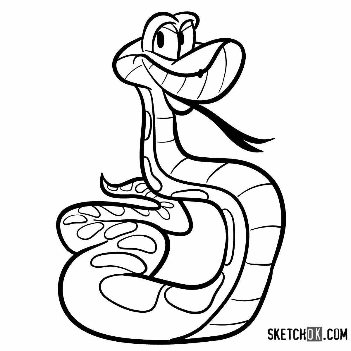 Kaa's adorable coloring page