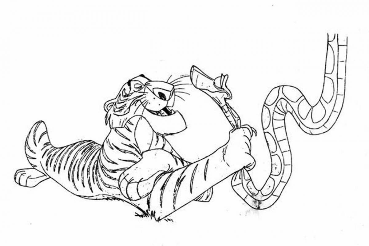 Kaa playful coloring page