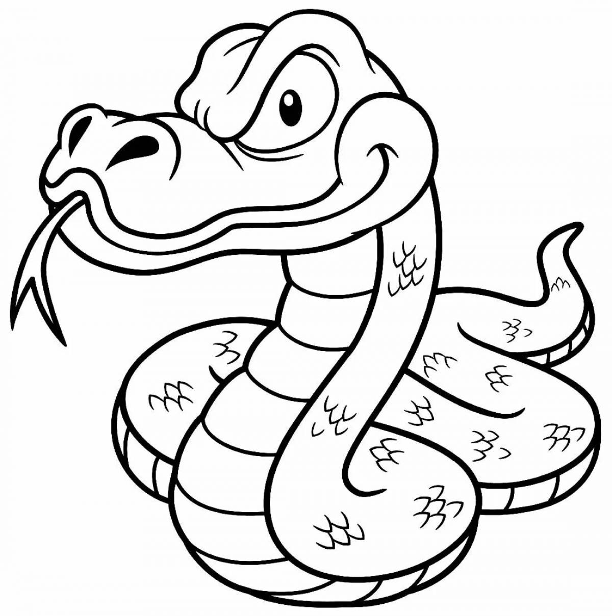 Kaa amazing coloring page