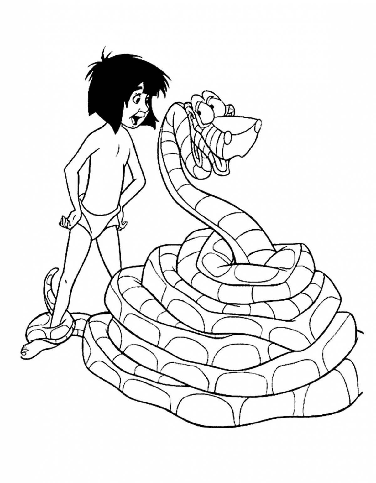 Kaa fashion coloring page