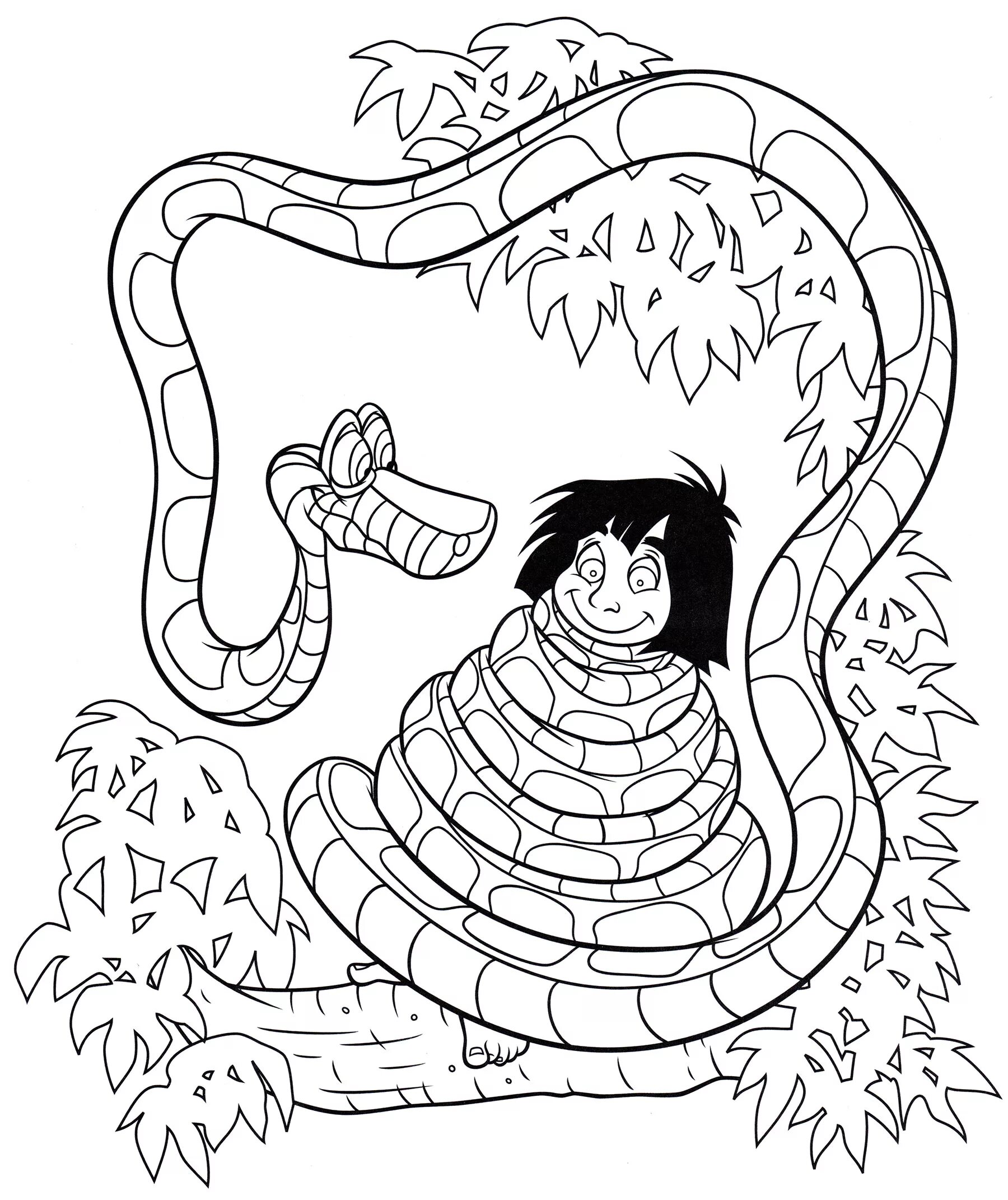 Kaa's outstanding coloring page